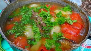 Охотничий шулюм из дичи