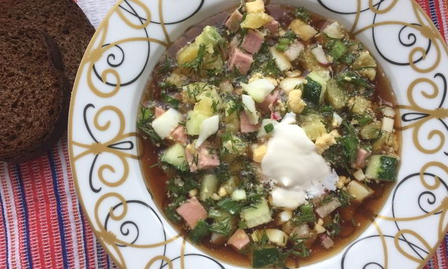 Рецепт окрошки на квасе