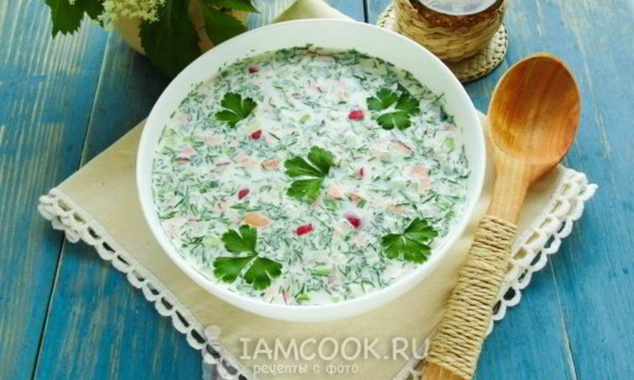 Рецепт окрошки на сметане