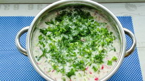 окрошка на сметане