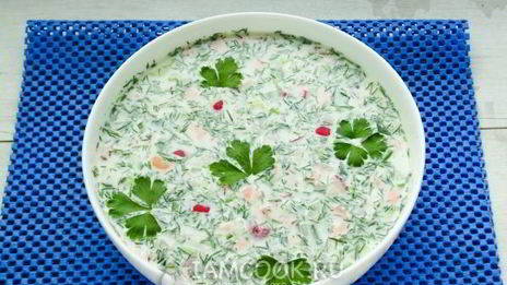 окрошка на сметане