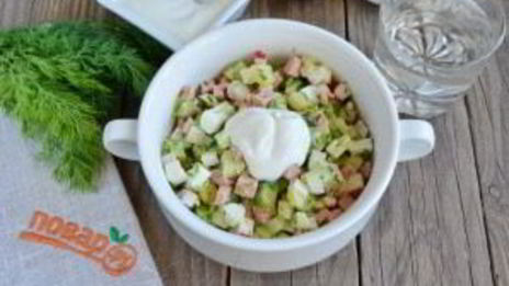 окрошка с колбасой