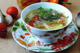 Овощной суп с грибами