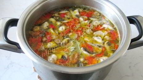 овощной суп с грибами