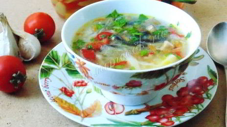 овощной суп с грибами