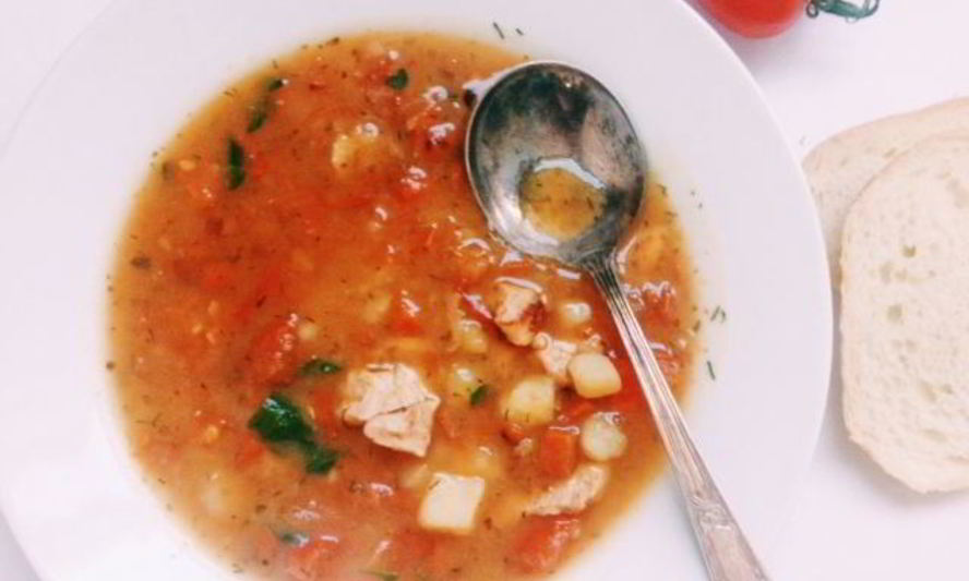 Рецепт овощного супа с курицей