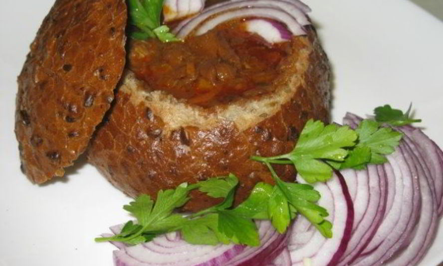 Рецепт пивного супа в хлебе