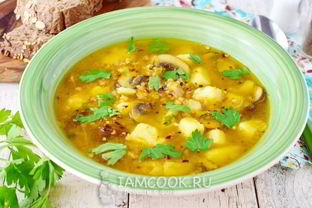 Постный гречневый суп