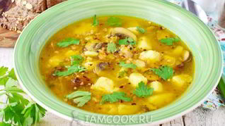 Постный гречневый суп