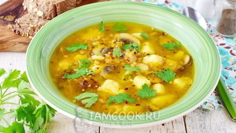 постный гречневый суп