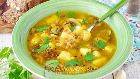 постный гречневый суп