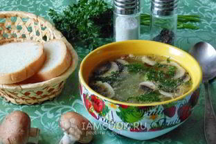 Рассольник с грибами