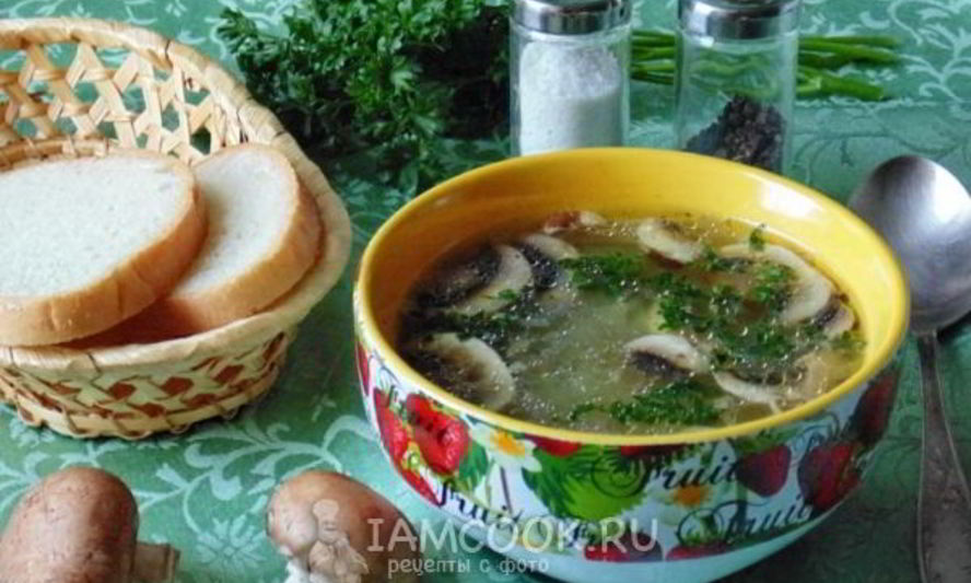 Рецепт рассольника с грибами