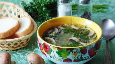 рассольник с грибами