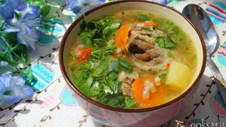 Рисовый суп с бараниной и курицей