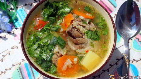 рисовый суп с бараниной и курицей