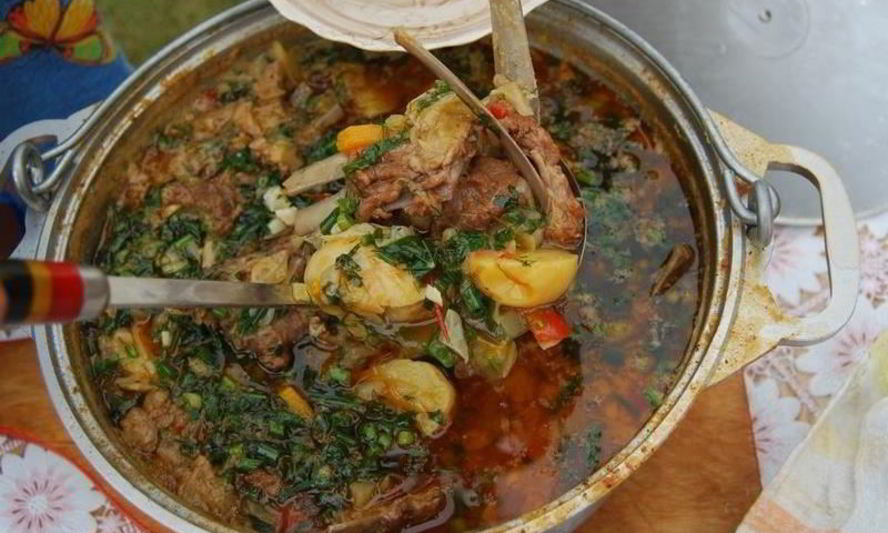 Рецепт шулюма из баранины на природе