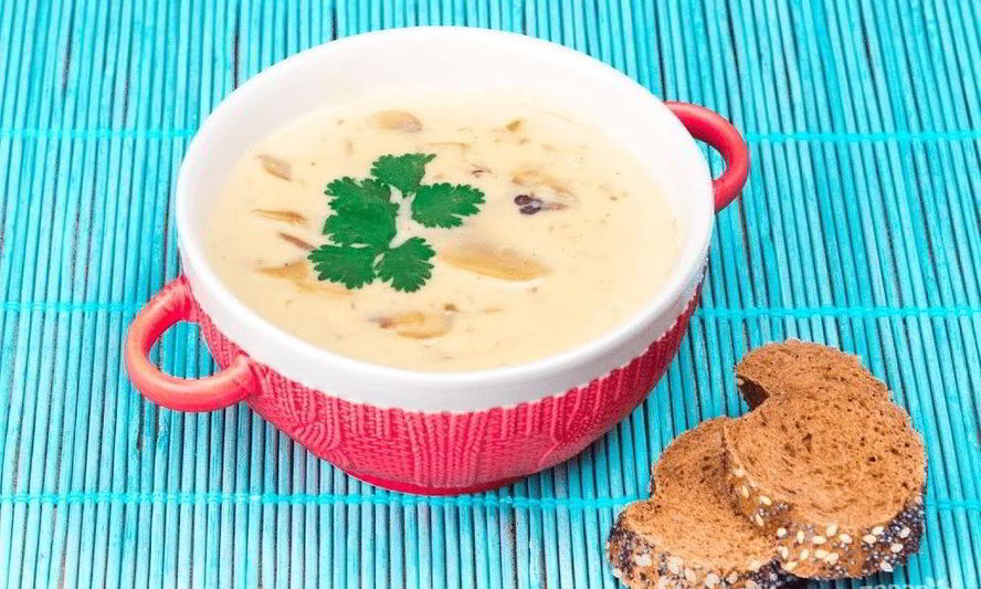 Рецепт сливочно-грибного суп за 15 минут