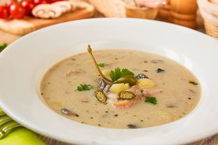 Сливочный грибной суп с курицей