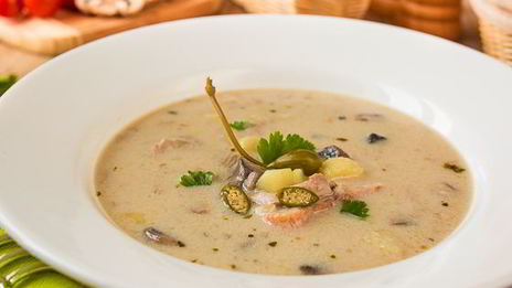 сливочный грибной суп с курицей