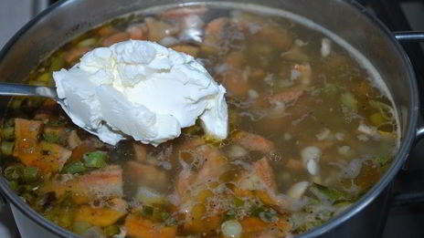 сливочный суп с рыжиками