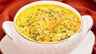 Сливочный суп с семгой