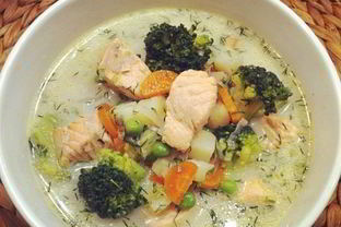 Суп из филе семги