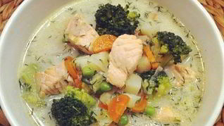 Суп из филе семги