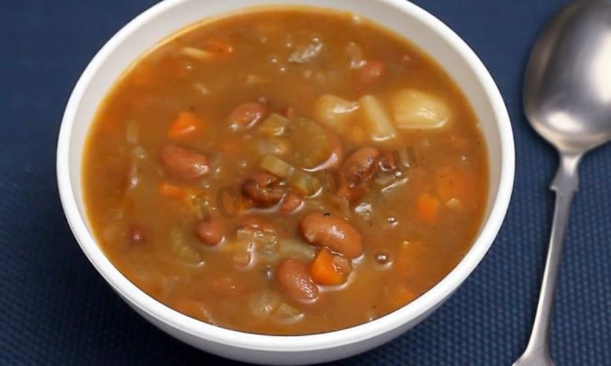 Рецепт супа из консервированной фасоли в мультиварке