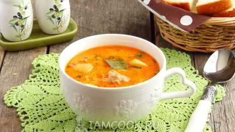 суп из консервированной горбуши