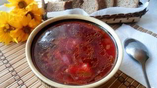 Суп из свекольной ботвы