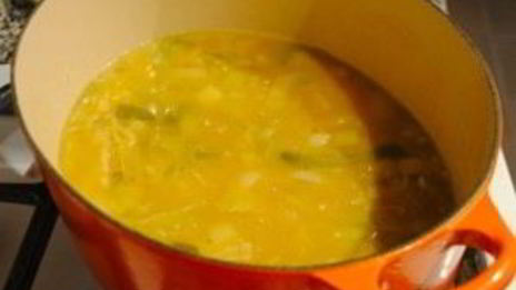 суп из тыквы с картофелем и луком-пореем