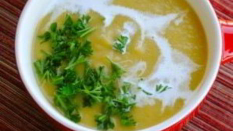 суп из тыквы с картофелем и луком-пореем