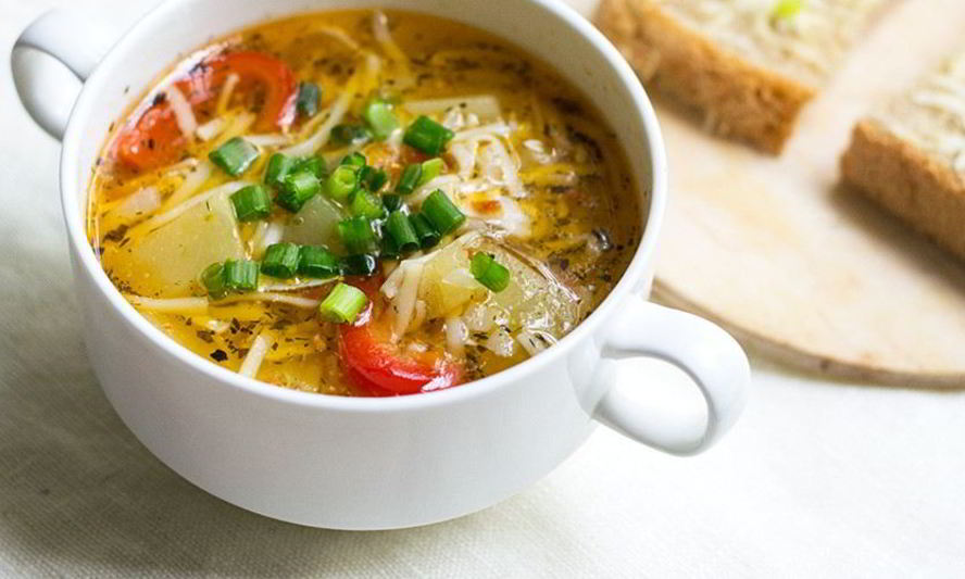 Рецепт супа-лапши с кабачком и шампиньонами