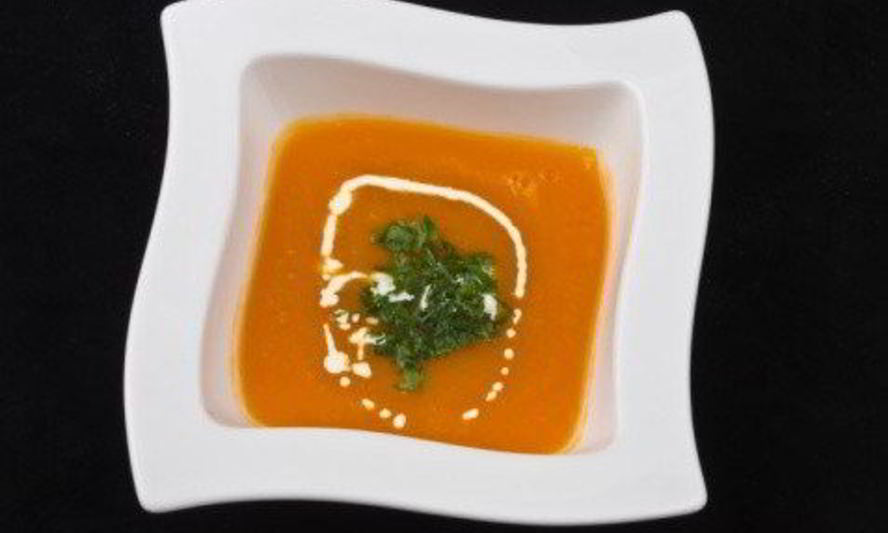 Рецепт быстрого морковного супа-пюре с укропным песто