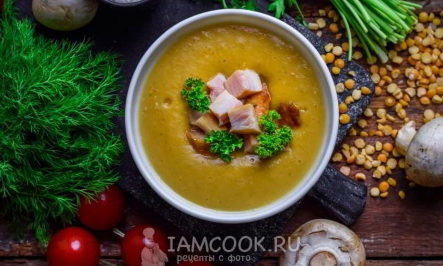 Рецепт горохового супа-пюре с копченостями