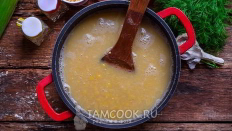 гороховый суп-пюре с копченостями