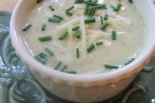 Картофельный суп-пюре с гренками