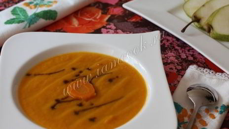 морковный суп-пюре с грушей