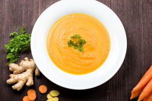Морковный суп-пюре с имбирeм