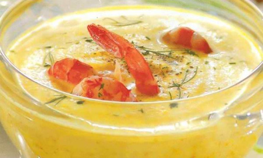 Рецепт овощного супа-пюре с креветками