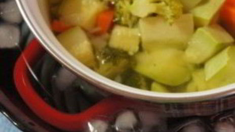 овощной суп-пюре с креветками