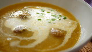 Овощной суп-пюре с тефтельками