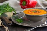Овощной суп-пюре с запеченным сладким перцем