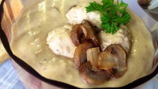 Сливочно-грибной суп-пюре с фрикадельками