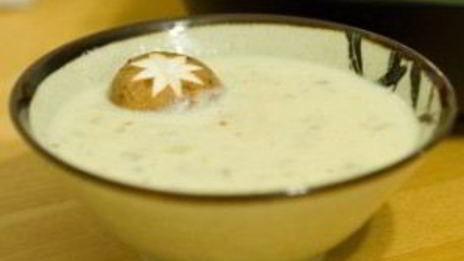 сливочный суп-пюре с шампиньонами