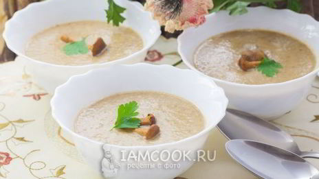суп-пюре грибной со сливками