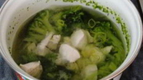 суп-пюре из брокколи с курицей