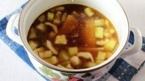 суп-пюре из кабачков с грибами