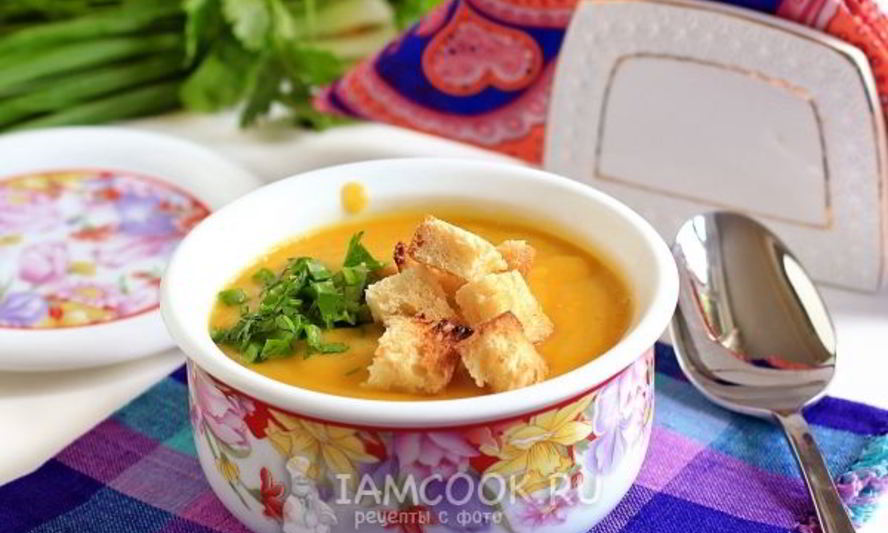 Рецепт супа-пюре из кабачков с сухариками